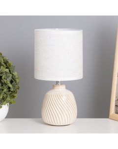 Лампа настольная «Кения» 1×40 Вт Е14 бежевый 13×13×25 см Risalux