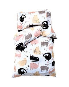 Постельное бельё 1.5-спальное «» Cat party, бязь Этель