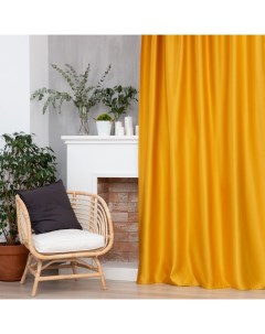 Штора портьерная на люверсах «. Штрихи», жёлтая, 250×265 см Этель