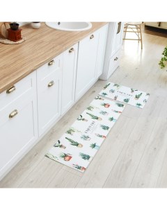 Набор ковриков для кухни Enjoy, 2 шт., 38×58 см, 38×118 см Этель