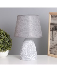 Лампа настольная «Замира» 1×40 Вт Е14 серый 20×20×32 см Risalux