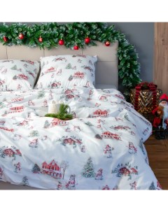 Постельное бельё "" Funny snowman 1.5 сп 143х215 см,150х214 см, 70х70 см 2 шт,поплин 125 г/м2 Этель