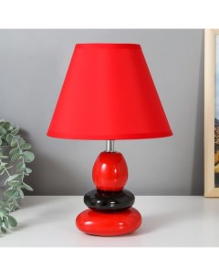 Настольная лампа 16877/1BK+RD E14 40 Вт черно-красный 21×21×30 см Risalux