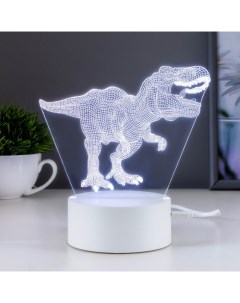 Светильник сенсорный «Тираннозавр» LED 7 USB/от батареек белый 16×9.5×16 см Risalux