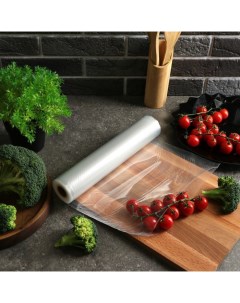 Набор пакетов для вакууматора Luazon, в рулоне 25×500 см, 90 мкм, рулон, прозрачные Luazon home