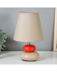 Настольная лампа 16878/1GR+RD E14 40 Вт серо-красный 16×16×25 см Risalux