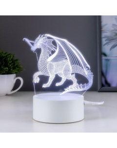 Светильник сенсорный «Дракон» LED 7 USB/от батареек белый 13×9.5×15.5 см Risalux