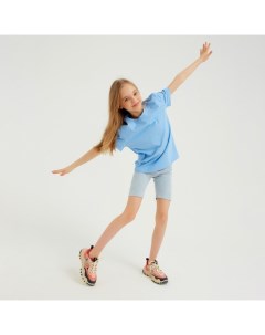 Футболка детская Basic line, голубая, рост 98 см Minaku