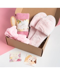 Набор подарочный «» You are beautiful: полотенце, повязка, расчёска Этель