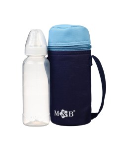 Термосумка для бутылочки M&B синяя, голубая, форма тубус Mum&baby