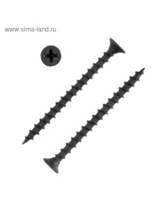 Саморез по дереву 3.5×51 мм, крупная резьба, фосфатированный, в упаковке 15 кг Tundra