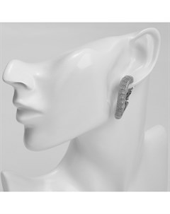 Серьги металл «Богема» восход мини, цвет серебро Qf