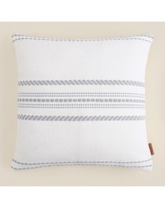 Наволочка декоративная с вышивкой SL Home, 45×45 см, хлопок 100%, серая Sima-land home