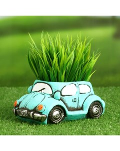 Горшок для цветов «Машинка» керамический, 300 мл, 14.5×9×6 см, зелёный Take it easy