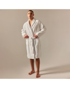 Халат махровый мужской SL HOME: Basic «Блан де Блан», размер S, хлопок 100%, белый Sima-land home