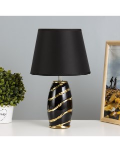 Настольная лампа «Касиния» Е14 40 Вт черно-золотой 22×22×35 см Risalux