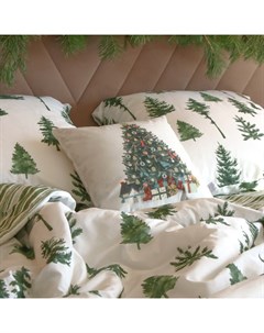 Подушка декоративная новогодняя «. Елочка с подарками», 40×40 см, велюр Этель