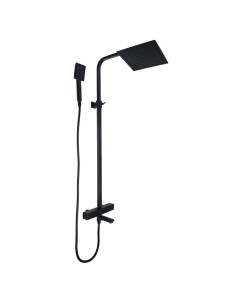 Душевая система Accoona A83306F, однорычажный, термостат, тропический душ, лейка, черный