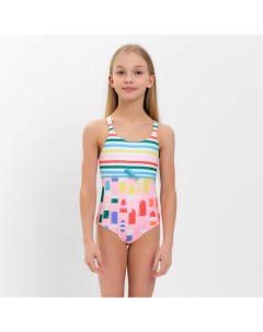 Купальник слитный детский, с принтом, рост 116-122 см Minaku