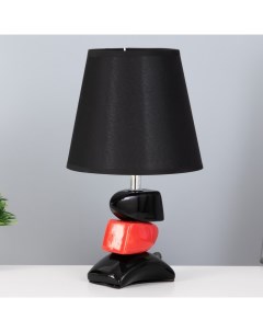 Настольная лампа «Дасия» E14 40 Вт черно-красный 18×18×29 см Risalux