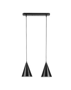Светильник подвесной, 2хЕ14 40 Вт, черный, d=16, h=20+60 см Bayerlux