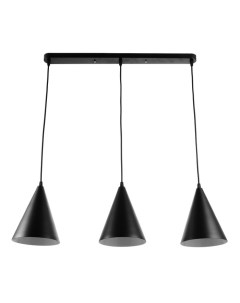 Светильник подвесной «Конус», 3хЕ14 40 Вт, черный, d=16, h=20+60 см Bayerlux