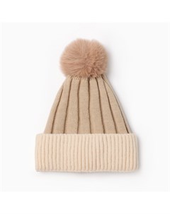 Шапка детская, размер 48-50, бежевая Minaku