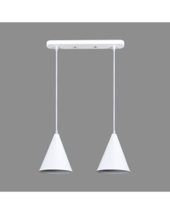 Светильник подвесной, 2хЕ14 40 Вт, белый, d=16, h=20+60 см Bayerlux