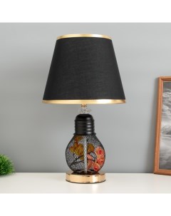 Настольная лампа «Маркелла» Е27 40 Вт черно-золотой 25×25×44 см Risalux