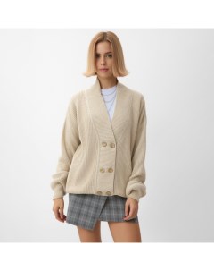 Кардиган на пуговицах женский : Casual Collection, бежевый, размер 48 Minaku