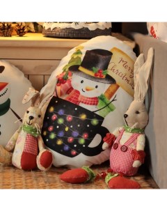 Подушка декоративная новогодняя «. Снеговик» 28×37 см Этель