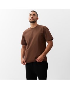 Футболка мужская, коричневая, размер 50-52 Minaku