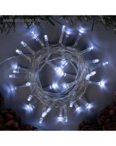 Гирлянда «Нить» 4 м, IP20, прозрачная нить, 40 LED, 2 режима, батарейки AAх3 (нет в комплекте), свечение белое Luazon lighting