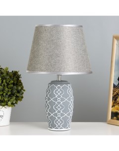 Настольная лампа «Камила» Е14 40 Вт серо-белый 22×22×35 см Risalux