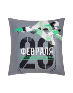 Подушка декоративная «. Самолет», 40×40 см, велюр Этель