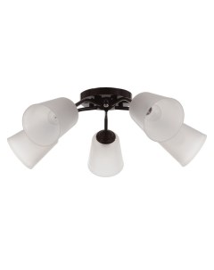 Люстра на потолок «Онлайн», 5×15 Вт, Е27, венге/прозрачный Bayerlux