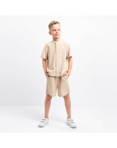 Комплект для мальчика (рубашка, шорты) цвет бежевый, рост 140 Minaku