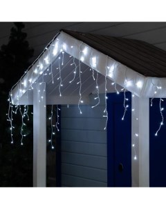 Гирлянда «Бахрома» 3×0.6 м, IP44, УМС, белая нить, 160 LED, свечение белое, 220 В Luazon lighting