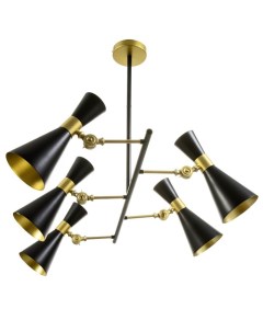 Люстра «Бьянка», 5хЕ14, 40 Вт, 5хG4, 20 Вт, черно-золотой, 70×70×30 см Bayerlux