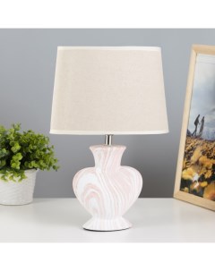 Настольная лампа «Хертц» E14 40 Вт белый-бежевый 23×15×34 см Risalux