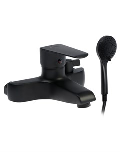 Смеситель для ванны ZEIN Z3855, однорычажный, душевой набор, лейка 5 режимов, черный Zein