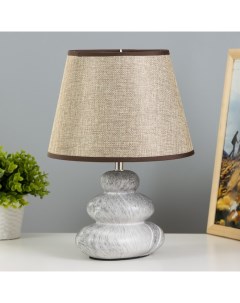 Настольная лампа «Стейн» E14 40 Вт серый-коричневый 23×23×33 см Risalux