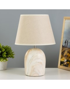 Настольная лампа «Вудланд» E14 40 Вт белый-коричневый 23×23×35 см Risalux