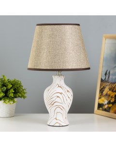 Настольная лампа «Власта» E14 40 Вт белый-коричневый 23×23×36 см Risalux