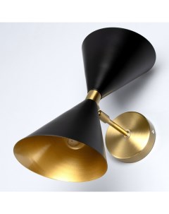 Бра «Мурано» 2хЕ27 40 Вт черно-золотой 16×26×40 см Bayerlux