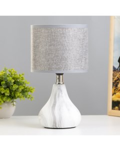 Настольная лампа «Канон» 1хE14 белый-серый 15×15×28 см Risalux