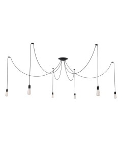 Светильник «Скин паук» 6хЕ27 40 Вт черный 30×30×20-150 см Bayerlux