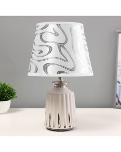 Настольная лампа «Николь» Е14 40 Вт серебро белый 20×20×33 см Risalux