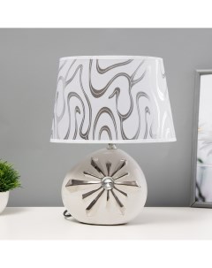 Настольная лампа «Зара» Е14 40 Вт белый серебро 25.5×18×35 см Risalux