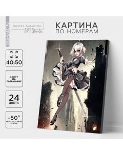 Картина по номерам на холсте с подрамником «Девушка с клинком», 40×50 см Школа талантов